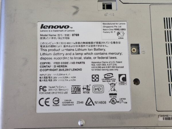 Computer portatile Lenovo N200 Model 0769